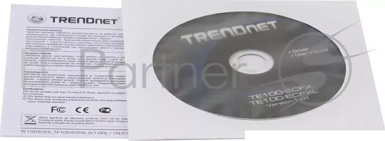 Сетевая карта TRENDNet TE100 ECFX Оптоволоконный многомодовый SC 100 Base адаптер с интерфейсом PCIe