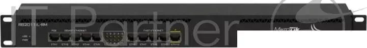 Коммутатор MikroTik RB2011iL-RM RouterBOARD 2011iL-RM with 1U rackmount case and power supply MIKROTIK Сетевое оборудование RB2011iL RM 2011iL RM 1U