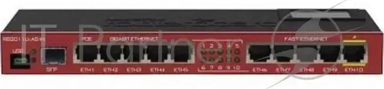 Коммутатор MikroTik RB2011UiAS-IN RouterBOARD 2011UiAS with indoor case and power supply MIKROTIK Сетевое оборудование RB IN