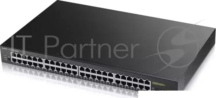 Коммутатор ZyXEL GS1900 48HP, 48 port GbE L2 Smart Switch, 170 Watt rackmount