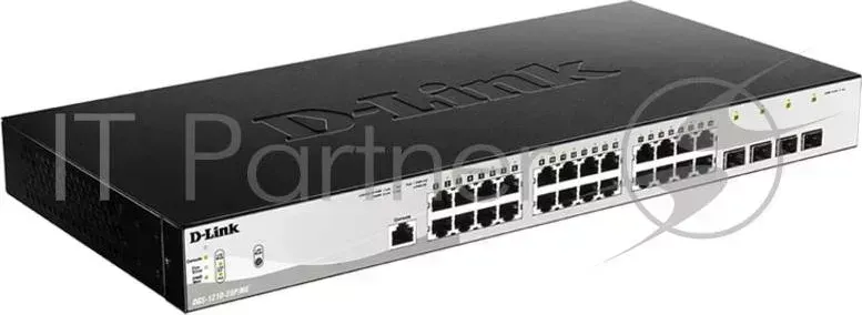Коммутатор D-LINK D Link DGS 1210 28P/ME/B1A Управляемый 2 уровня с 24 портами 10/100/1000Base T с поддержкой PoE и 4 портами 1000Base X SFP