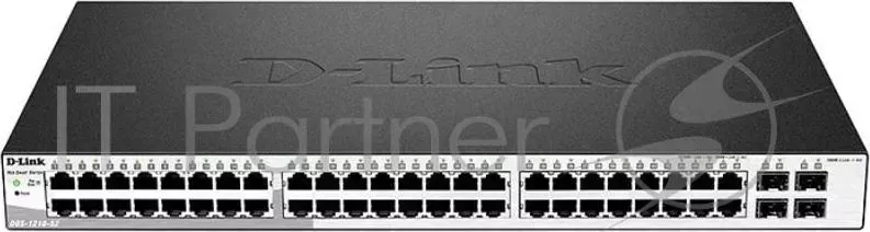 Коммутатор D-LINK DGS-1210-52 WebSmart с 48 портами 10/100/1000Base-T и 4 портами 1000Base-X SFP