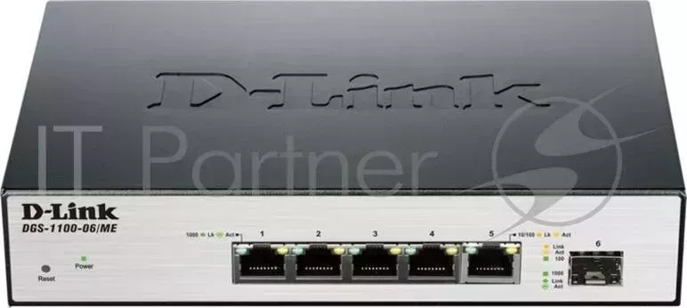 Коммутатор D-LINK DGS-1100-06/ME/A1B настраиваемый 5x10/100/1000BASE-T