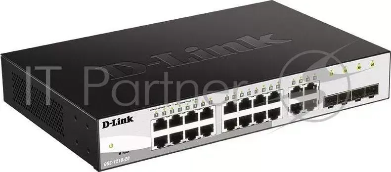 Коммутатор D-LINK Gigabit Smart Switch with 16 10/100/1000Base-T ports and 4 Gigabit MiniGBIC (SFP) ports