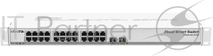 Коммутатор MikroTik CSS326-24G-2S+RM 24х Gigabit RJ45, 2х SFP+ MIKROTIK CSS326 24G 2S RM SFP