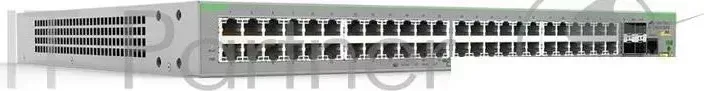 Коммутатор Allied Telesis 48 x 10/100T POE ports and 4 x 100/1000X SFP 2 for Stacking , Fixed AC power supply, EU Power Cord