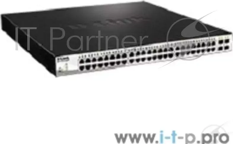 Коммутатор D-LINK DGS-1210-52MPP/E1A, Gigabit Smart Switch with 48 10/100/1000Base-T PoE ports and 4 Gigabit SFP ports