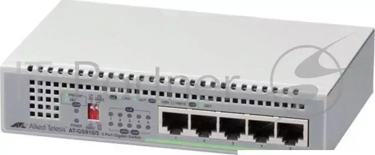 Коммутатор Allied Telesis AT GS910/5 50 неуправляемый настольный 5x10/100/1000BASE T