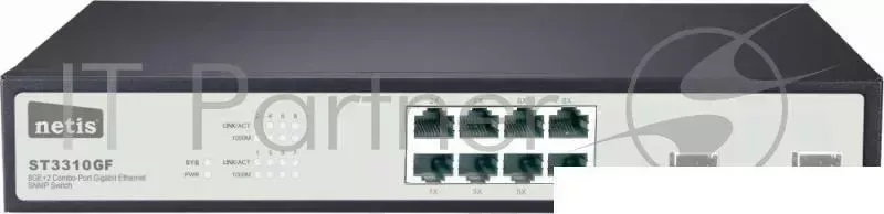 Коммутатор 8PORT 10/100/1000M 2SFP ST3310GF NETIS