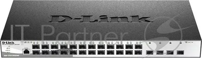 Коммутатор D-LINK D Link DGS 1210 28XS/ME/B1A, Managed Gigabit Switch with 24 Ports 100M/1G SFP 4 10G SFP