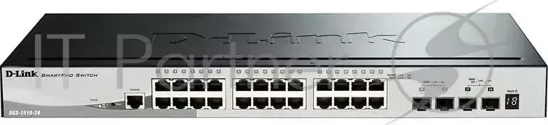 Коммутатор D-LINK DGS-1510-28XMP/ME/A1A управляемый 19U 24x10/100/1000BASE-T 2x10/100/1000BASE-T/Mini GBIC (SFP) 2x10GBASE-T/SFP+