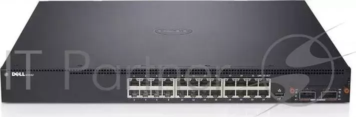 Коммутатор DELL Networking N4032, 24 фикс. порта 10GBASE T, 1 модульный отсек