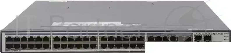 Коммутатор HUAWEI S2700 52P PWR EI Mainframe 48 FE RJ45,4 GE SFP,PoE,Dual Slots of Power,Including Single 500W AC Power S2700 52P PWR EI