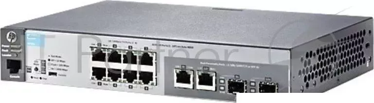 Коммутатор HPE 2530-8-PoE+ J9780A управляемый 19U 8x10/100BASE-TX 2x10/100/1000BASE-T 2x10/100/1000BASE-T/Mini GBIC (SFP) Hewlett-Packard HP 2530 8 PoE 8 портов 10/100BASE T/SFP