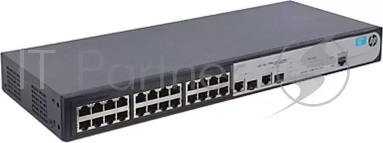 Коммутатор HPE 1910-24 JG538A управляемый 19U 24x10/100BASE-TX 2x10/100/1000BASE-T 2x10/100/1000BASE-T/Mini GBIC (SFP) Hewlett-Packard HP 1910 24 Switch 24x10/100 RJ 45 2x10/100/1000 or SFP, Web, SNMP, L3 static, 19' repl. for JD990A