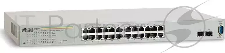 Коммутатор Allied Telesis 20x10/100/1000T 4x10/100/1000T or SFP WebSmart switch VLAN group, Port Trunking, Port Mirroring, QoS, 19'