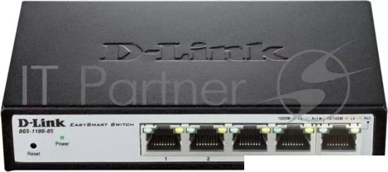 Коммутатор D-LINK D Link DGS 1100 05 5 10/100/1000BASE T ports, 802.3x Flow Control support