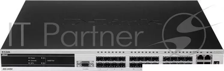 Коммутатор D-LINK D Link DGS 3420 26SC 24 ports SFP L2 Stackable Management