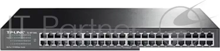 Коммутатор TP-LINK SMB TL-SF1048 48-port 10/100M Switch, 48 10/100M RJ45 ports, 1U 19-inch rack-mountable steel case