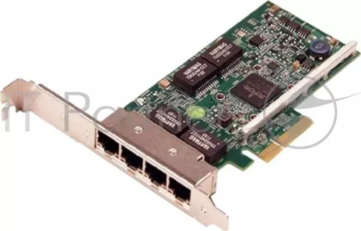 Сетевая карта для серверов ДЕЛЛ Broadcom 5719 Quad Port 1GbE, PCIE x4 v2 (5.0GT/s), Low Profile DELL x4 v2