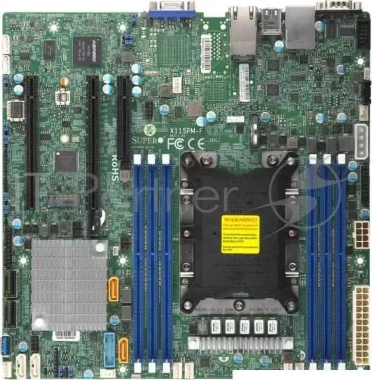 Материнская плата Supermicro Motherboard 1xCPU X11SPM F Xeon Scalable TDP 165W/ 6xDIMM/ 12xSATA/ C621 RAID 0/1/5/10/ 2xGE/ 2xPCIex16, 1xPCIex8/ M.2 microATX