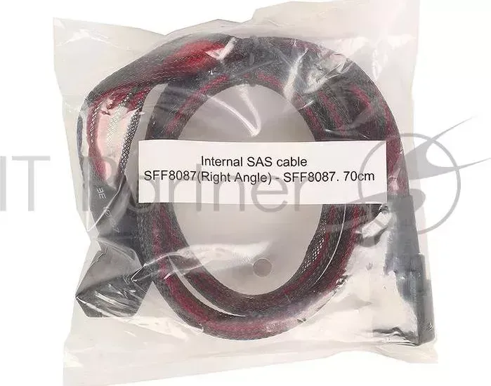 Кабель SAS SFF8087 угловой SFF8087 , 70cm SATA36361L12272 разъемы SFF8087 угловой to SFF8087, 70cм.