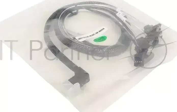 Кабель SAS SFF8643 угловой 4 * SATA угловой SB, 85cm MSHD43 4C 8P 085M/RH разъемы SFF8643 to 4*SATA SideBand SFF8448 , 85cм.