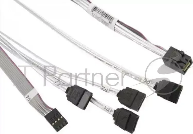 Кабель SuperMicro CBL-SAST-0591 cross-over mini SAS HD-4xSATA Supermicro CBL T 0591 cross over HD to 4 SATA CBL T 0591