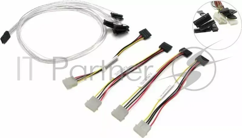Кабель Adaptec ACK I mSAS*4 to 4SAS*1 SB 0.7M 2275300 R SAS внутр., 70см., разъемы SFF8087 4*SFF8482