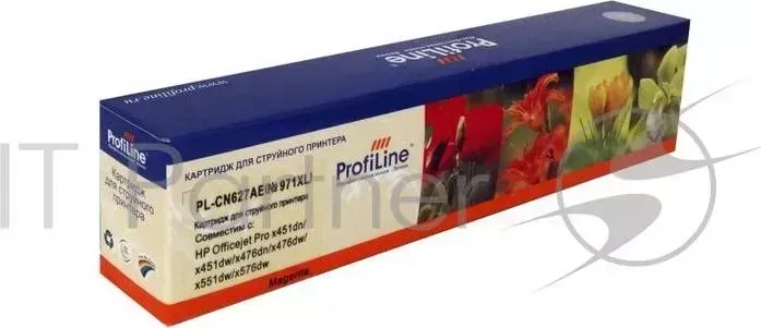 Картридж PL-CN627AE №971XL для принтеров HP Officejet Pro X451dw/X476dw/X551dw/X576dw Magenta пигмент PROFILINE HP fiLine