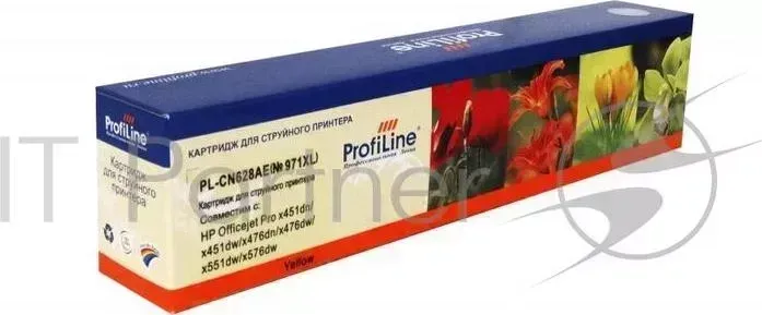 Картридж PL-CN628AE №971XL для принтеров HP Officejet Pro X451dw/X476dw/X551dw/X576dw Yellow пигмент PROFILINE HP fiLine