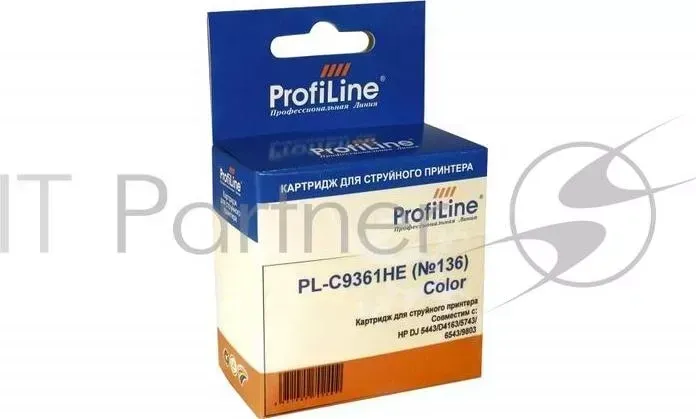 Картридж PL-C9361HE №136 для принтеров HP DJ 5443/D4163/5743/6543/9803 Color водные PROFILINE HP DJ ProfiLine