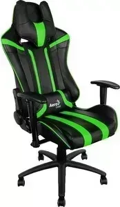 Кресло офисное AEROCOOL AC120-BG черно-зеленое