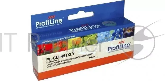 Картридж PL-CLI-451Y для Canon PIXMA iP7240/MG5440/MG5540/MG6340/MG6440/MG7140/MX924 Yellow водн PROFILINE ProfiLine
