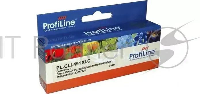 Картридж PL-CLI-451C для принтеров Canon PIXMA iP7240/MG5440/MG5540/MG6340/MG6440/MG7140/MX924 Cyan водн PROFILINE ProfiLine