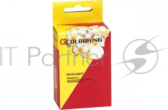 Картридж CG-CLI-521Y для принтеров Canon IP3600/IP4600/MP540/MP550/MP620/MP630/MP980 с чипом водн COLOURING с