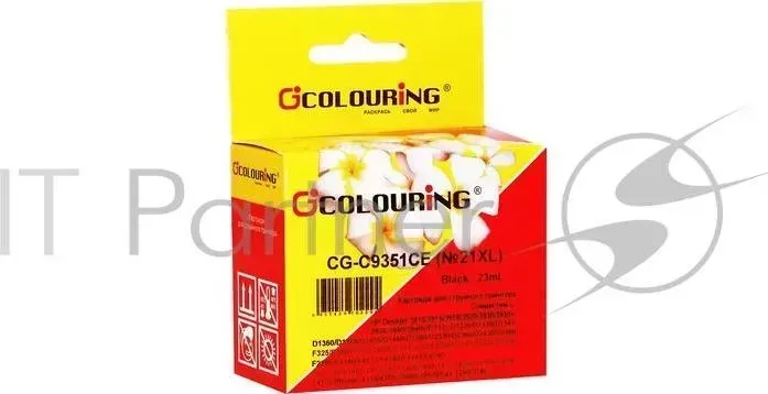 Картридж CG-C9351CE №21XL для принтеров HP DJ 3920/3940/PSC1410 Black пигмент COLOURING HP DJ