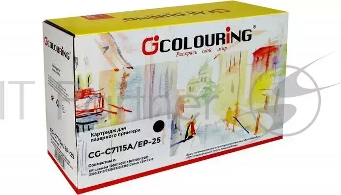 Картридж CG-C7115A/EP-25 для принтеров HP LJ 1000/1005/1200/1220/3300/3320MFP/3330MFP/3380/Canon LBP-1210 2500 копий COLOURING HP LJ