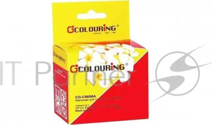Картридж CG-C6656A для принтеров HP DJ 450/2400/5550/7150/7350/7550/PSC/1110/OJ 4105/Fax 1240 Black 26 мл пигмент COLOURING HP DJ 26