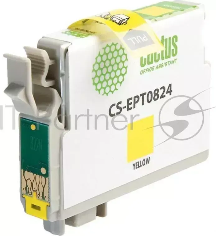 Картридж струйный CACTUS CS EPT0824 CS EPT0824 желтый для Epson Stylus Photo R270/290/RX590 11,4ml
