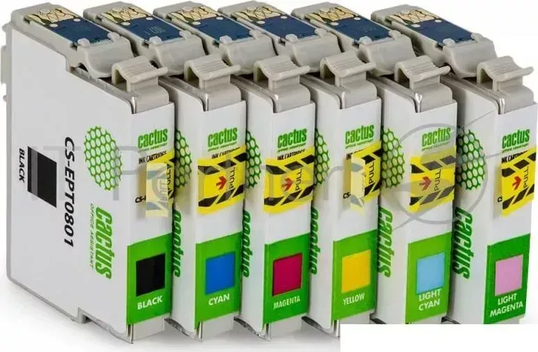 Картридж струйный CACTUS CS EPT0807 многоцветный для Epson Stylus Photo P50 11,4ml Комплект 6 карт