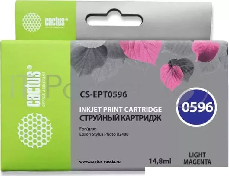 Картридж струйный CACTUS CS EPT0596 светло пурпурный для Epson Stylus Photo R2400 14,8ml