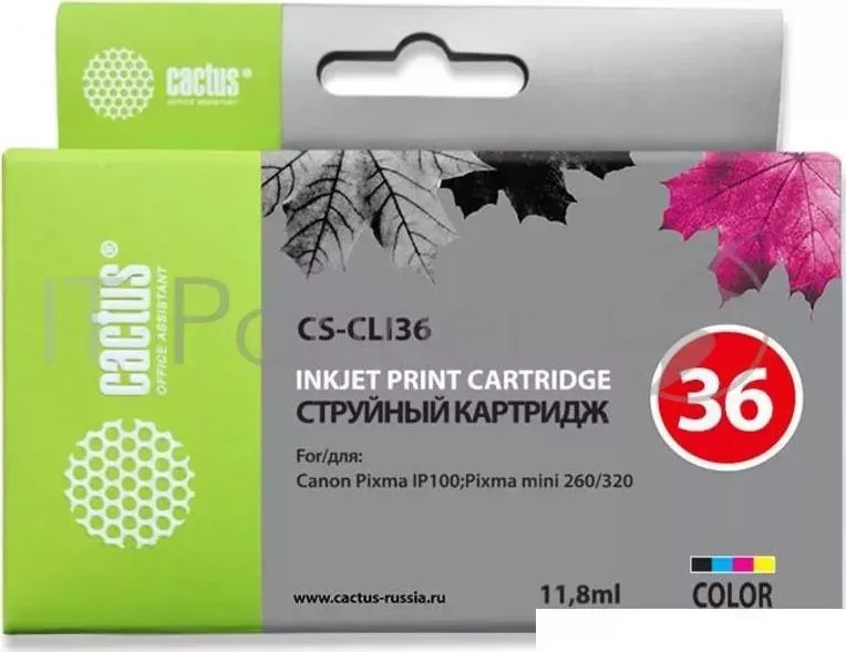 Картридж струйный CACTUS CS CLI36 цветной для Canon Pixma 260 11,8ml