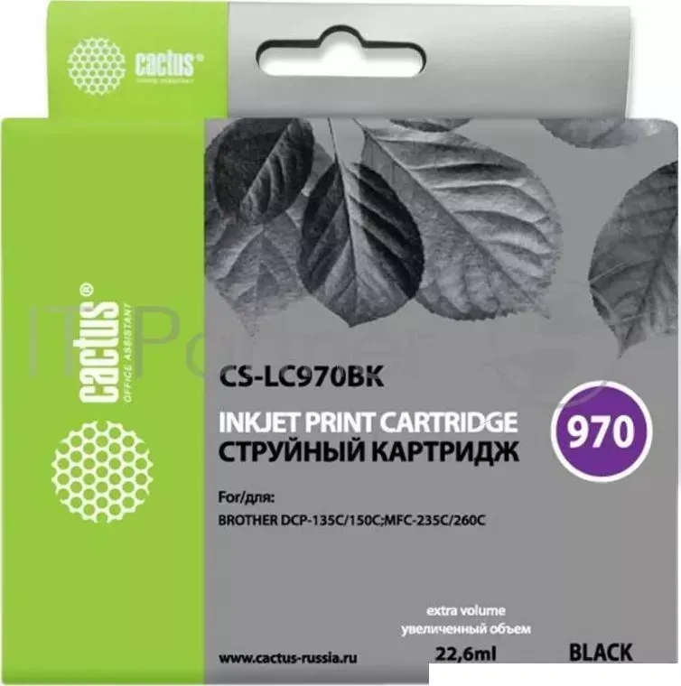 Картридж струйный CACTUS CS LC970BK черный для Brother DCP 135C/150C/MFC 235C 22,6ml