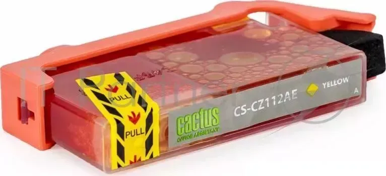 Картридж струйный CACTUS CS CZ112AE желтый для 655 HP DJ IA 3525/5525/4515/4525 14,6ml