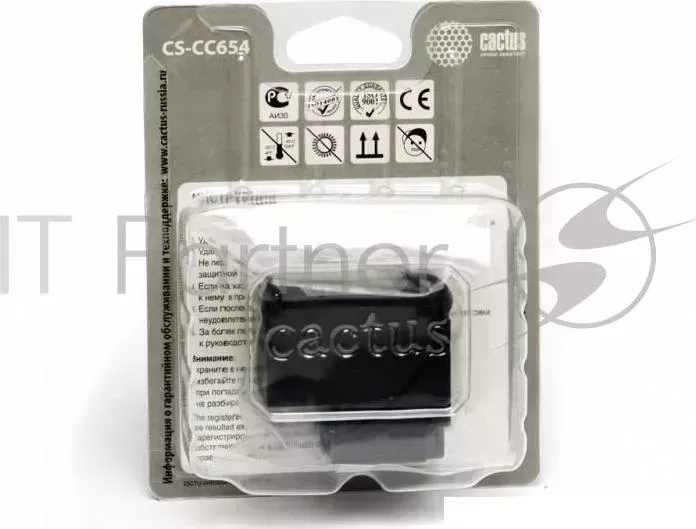 Картридж струйный CACTUS CS-CC654 черный для №901 HP OfficeJet-4500/J4580/J4660/J4680 (18ml)