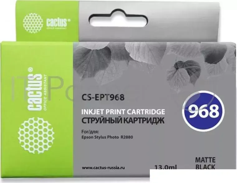Картридж струйный CACTUS CS-EPT968 черный матовый для Epson Stylus Photo R2880 (13ml)