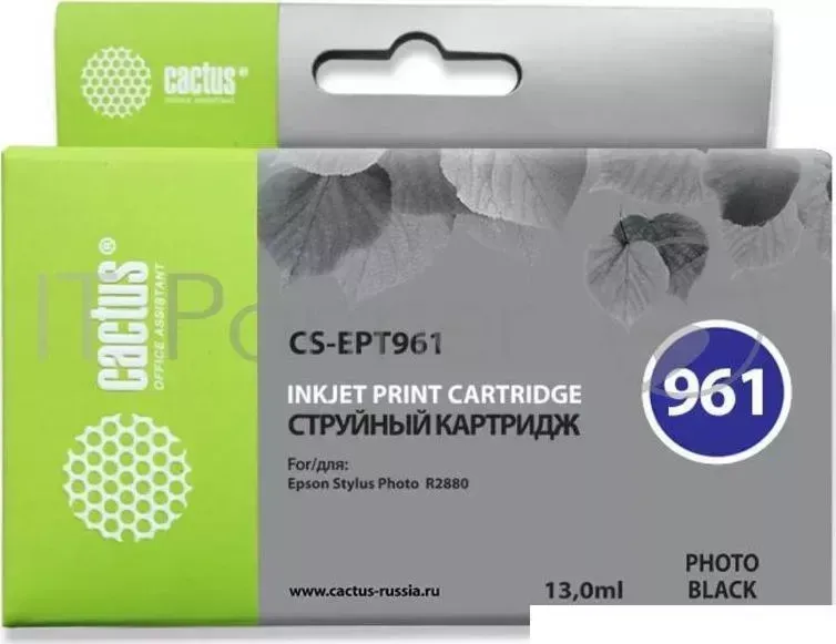 Картридж струйный CACTUS CS EPT961 фото черный для Epson Stylus Photo R2880 13ml