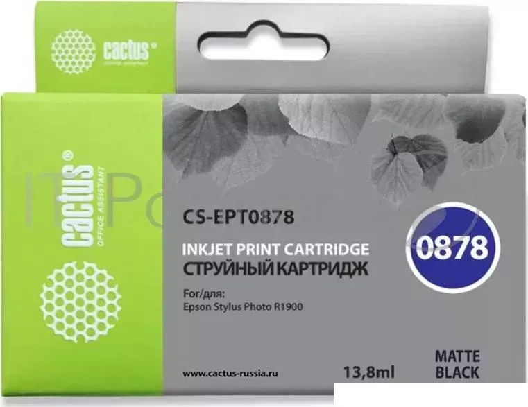 Картридж струйный CACTUS CS EPT0878 черный матовый для Epson Stylus Photo R1900 13,8ml