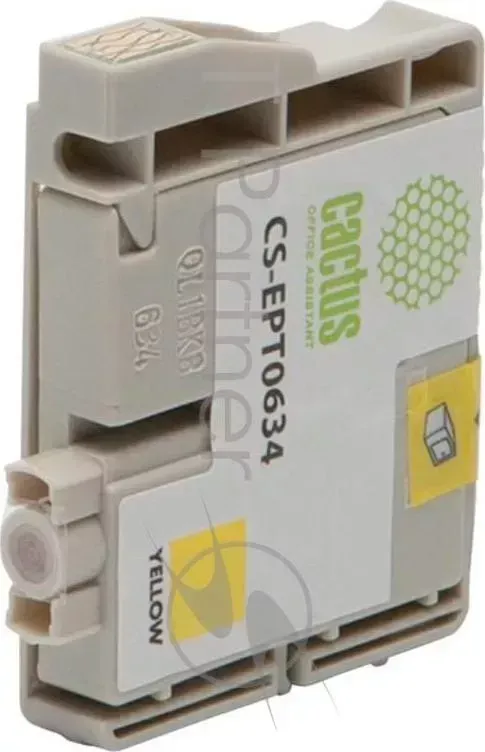 Картридж струйный CACTUS CS-EPT0634 желтый для Epson Stylus C67 Series/ C87 Series/ CX3700 (10ml)